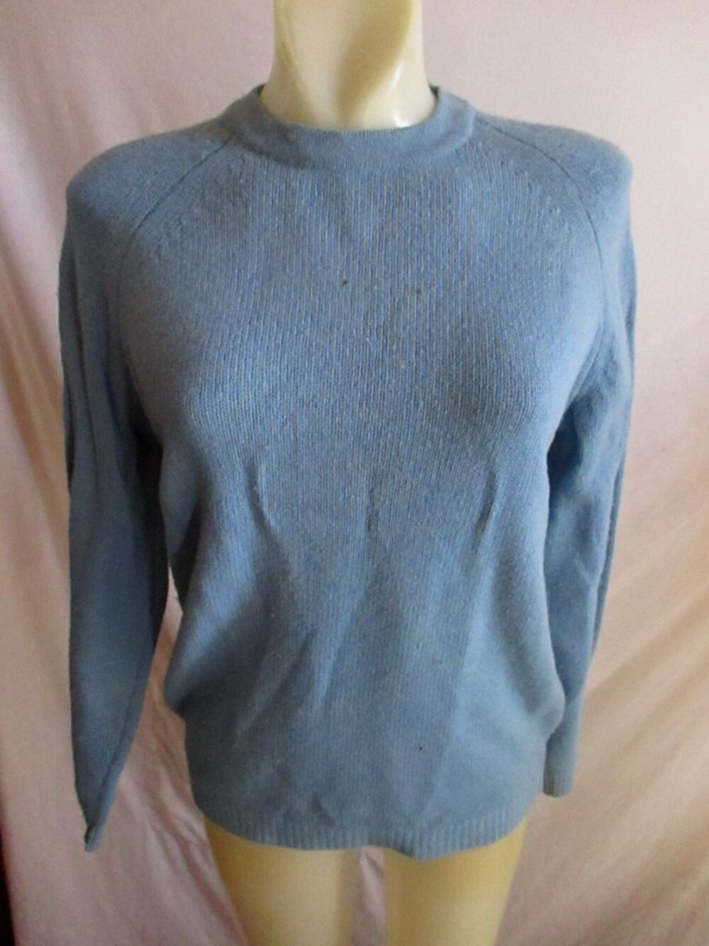 True Vintage Medium Sweater Womens 1960s Tami Lambs Wool Distress Grannycore